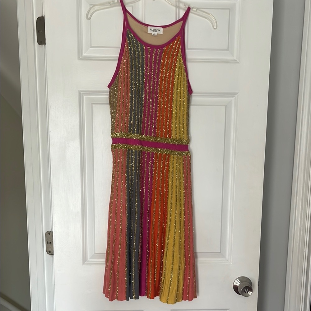 ALLISON New York Women's Metallic Panelled Dress